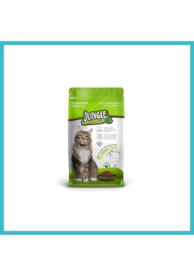 Jungle Kedi Maması Tavuklu & Balıklı 1,5 Kg 1 Adet Dfnbez