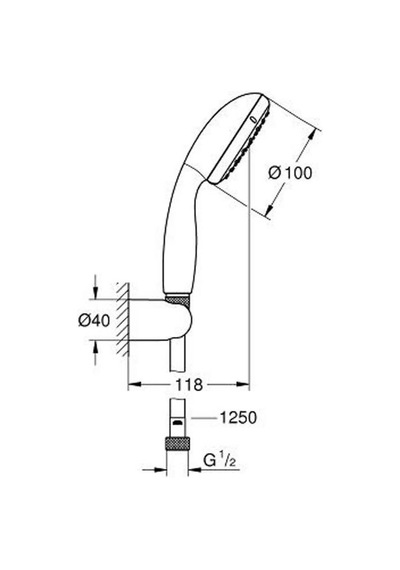 Grohe Vitalio Go100 Duş Seti