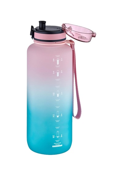 Uzspace Motivasyon Matarası 1500 Ml Mega Büyük Boy Çift Renk 8 Farklı Renk Genel