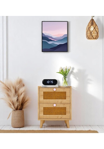 Floradesign Bali Bohem Jüt 2 Çekmeceli Komodin Meşe