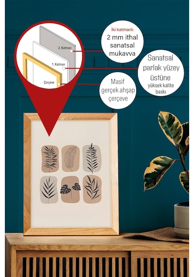 Artavessa Gerçek Ahşap Çerçeveli 3 Parça 3D Poster Tablo Seti - 3DARTSOHOSET26