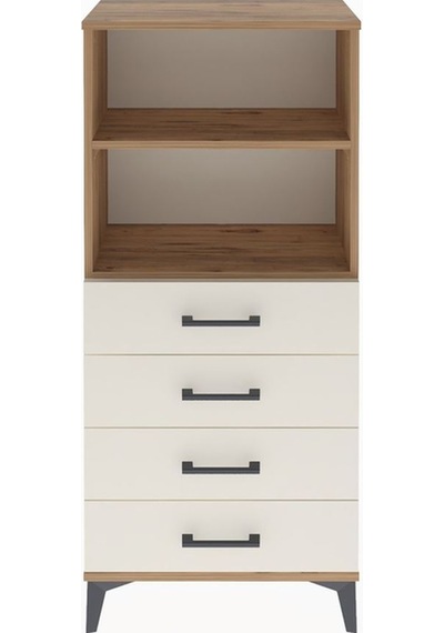 Arges Dolap 2 Raflı 4 Çekmeceli 60x30x134 Çam-aytaşı Atlas Çam