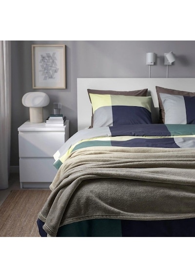 Ikea Trattvıva Polar Koltuk Örtüsü Tek Kişilik 150 X 250 Cm Açık Gri