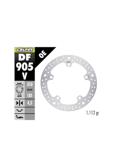 Bmw R 1300 Gs Adventure Ön Fren Diski 310 Mm 2024 Sonrası Galfer Yuvarlak Sabit Disk