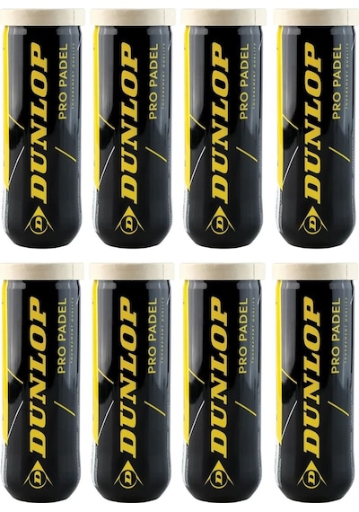 Dunlop Pro Padel 3'lü 8 Kutu Padel Topu 601552 Çok Renkli