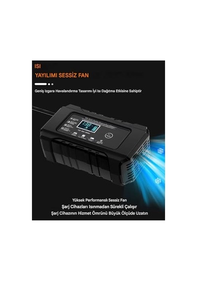 Tr Rj-c1 12v 6a Göstergeli Asitli Kurşun Aküler Için Desülfatör Akü Şarj Cihazı Takviye Değildir