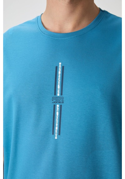 Air Jones Tommy Life Petrol Mavi Pamuklu Kalın Yüzeyi Dokulu Oversize Fit Baskılı Erkek T-shirt - 88366 Petrol Mavi Air Jones Tommy Life Petrol Mavi Pamuklu Kalın Yüzeyi Dokulu Oversize Fit Baskılı Erkek T-shirt - 88366 Petrol Mavi