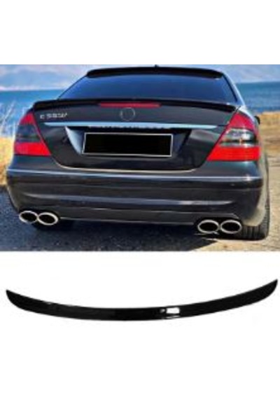 Mercedes W211 Spoiler Parlak Siyah Boyalı - W211 Spoiler Piano Black