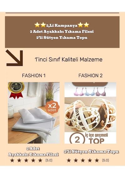 2 Adet Ayakkabı Yıkama Filesi Ve Sütyen Yıkama Topu