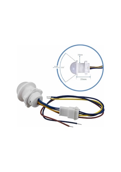 220v Pır Hareket Sensörü 25cm Kablolu Led Lamba Tavan Işık Merdiven Otomatik Armatür