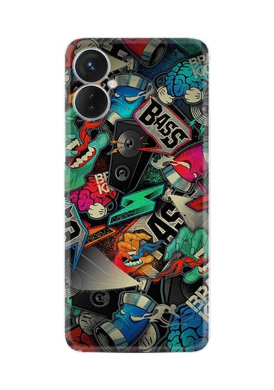 Tecno Spark 9 Pro Kılıf Resimli Desenli Silikon Platinium Series Bass 1886