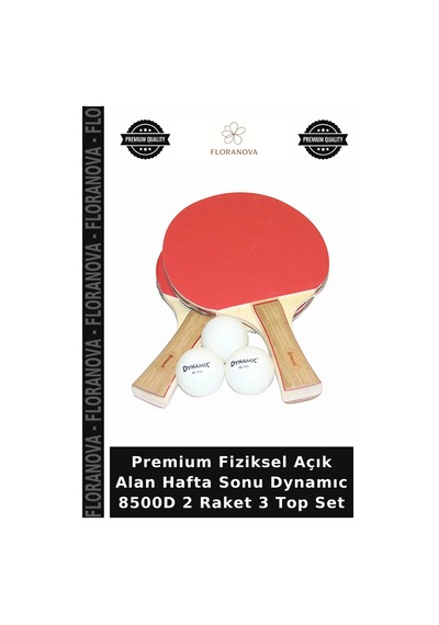 Premium Fiziksel Açık Alan Hafta Sonu Dynamıc 8500d 2 Raket 3 Top Set