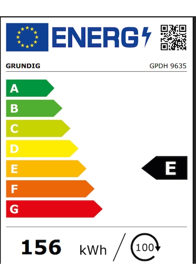 Grundıg GPDH 9635 E Enerji Sınıfı 9 Kg Isı Pompalı Kurutma Makinesi Beyaz