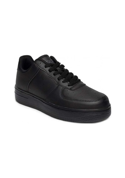 Best Of 042-26 Deri Anatomik Bağcıklı Erkek Sneaker Siyah