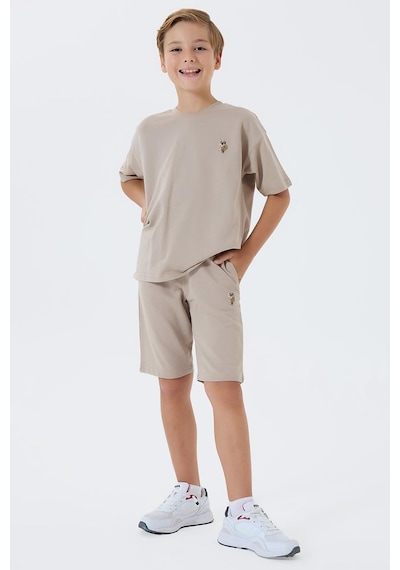 U.S. Polo Assn. U.s. Polo Assn Erkek Çocuk 2 Li Bermuda T-şhirt Takım Kum-2318 Kum Rengi