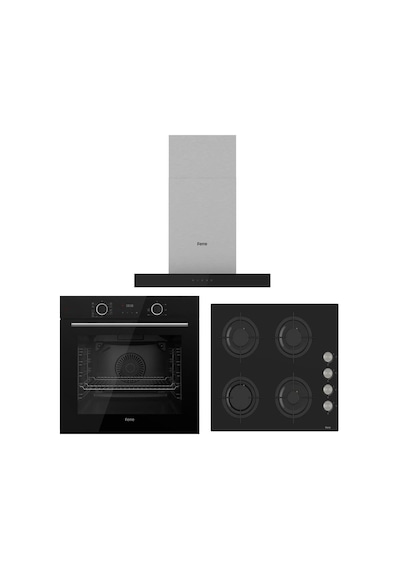 Ferre Fryart XE63CS - CS205 -D100 Siyah Ankastre Set