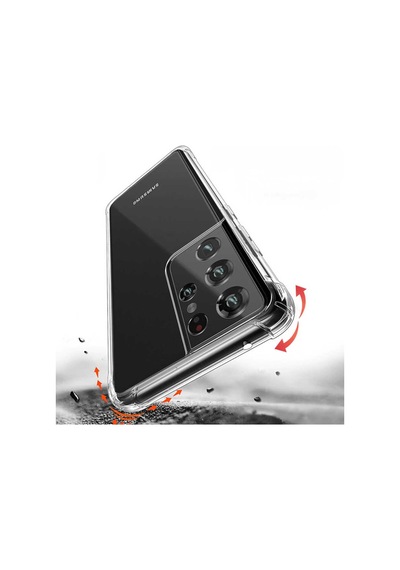 Samsung Uyumlu Galaxy S21 Ultra Kılıf Şeffaf Airbag Nitro Anti Shock Kapak