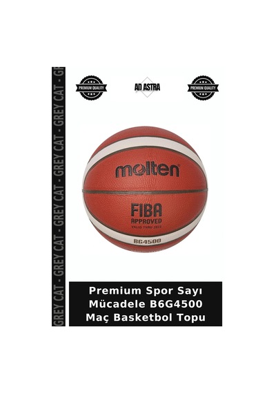 Premium Spor Sayı Mücadele B6g4500 Maç Basketbol Topu Çok Renkli