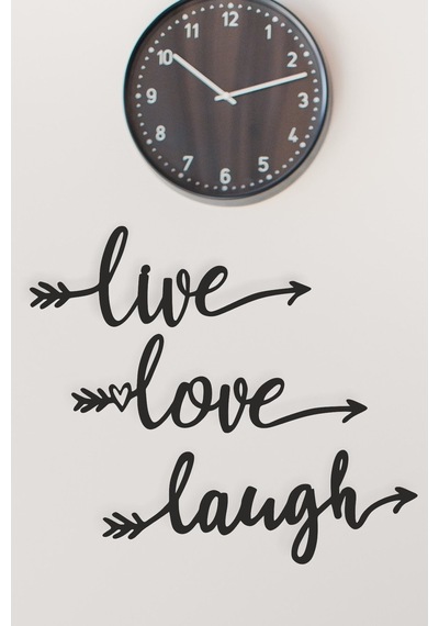 "live Love Laugh" Duvar Dekoru-süsü, Ahşap Dekoratif Tablo - 1