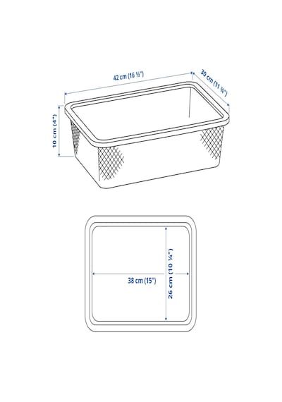 Ikea Koyu Gri Kullanışlı Saklama Kutusu 42x30x10 Cm Oyuncak Düzenleyici Çocuk Odası