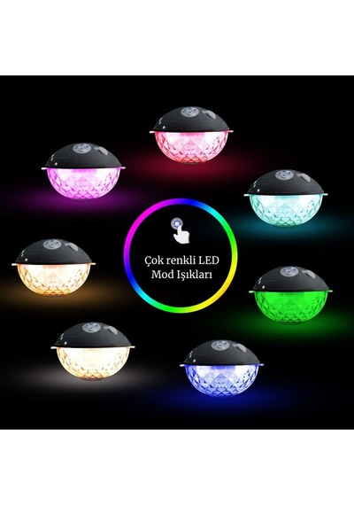 Su Geçirmez Yüzen Rgb Bluetooth Hoparlör Bt601 Led Işıklı Havuz & Duş Hoparlörü