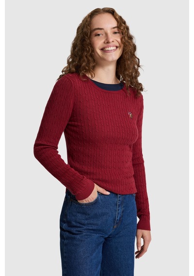 U.S. Polo Assn. Kadın Bordo Basic Kazak 50331602 Vr014