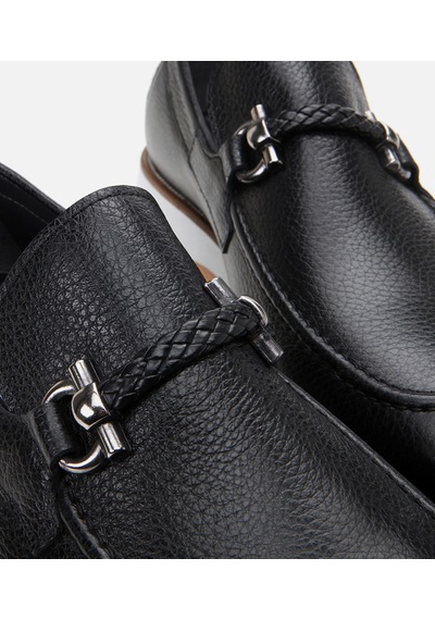Hotiç Erkek Deri Siyah Spor Tabanlı Klasik Loafer