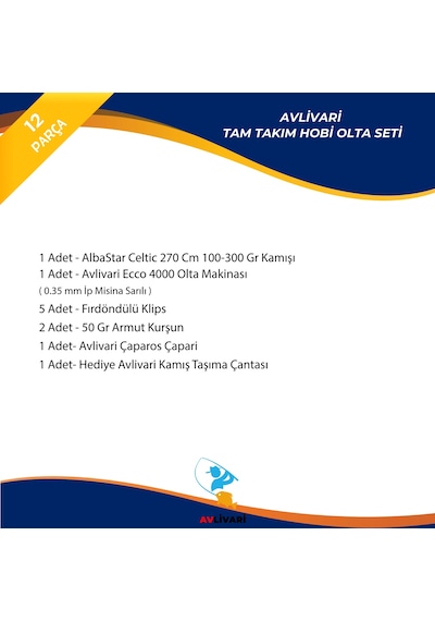 Albastar Celtic 270 Cm 100-300 Gr Avlivari Ecco 4000 Tam Takım Kıyı Hobi Olta Seti-9601
