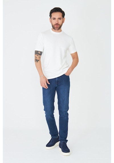 Lacivert Regular Erkek Kot Pantolon Mavi