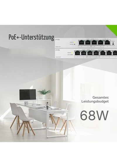Zyxel Ağ Anahtarı 8 Bağlantı Noktası Web Yönetimli Poe+ Gs1200-8hpv3