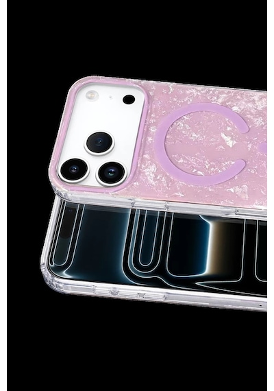 Onegif Apple iPhone Uyumlu 17 Pro Mila Dalgalı Magsafe Kapak - Lila Bz8683140938291