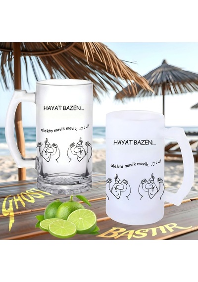 Hunili Deli Buzlu Ya Da Buzsuz Bira Bardağı 029