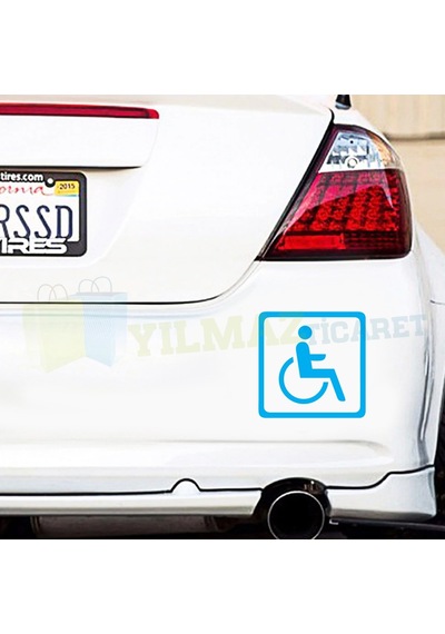 Engelli Arabası Engelli Araç Oto Sticker Araba Yapıştırma 2 Adet