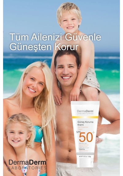 Dermaderm Güneş Koruma Kremi Spf 50+ Faktör 100 Ml - Yüksek Koruma