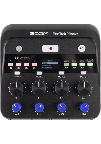 Zoom Podtrak P4next Taşınabilir Multitrack Podcast Kayıt Cihazı