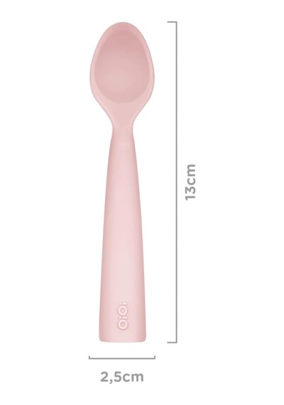 Vakum Tabanlı Silikon Tabak, Nam Nam Kaşık 2'li Set, Pembe Genel