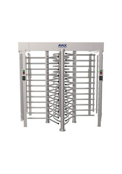 Avax P55 Double Boy Turnikesi 304 Paslanmaz Çelik Çift Geçişli Yüksek Güvenlik Turnikesi