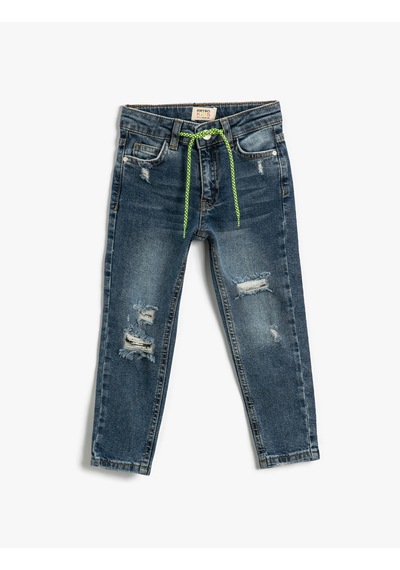 Koton Kot Pantolon Beli Bağlamalı Yıpratılmış Cepli Pamuklu - Skinny Jean Orta İndigo 2skb40011td Koton Kot Pantolon Beli Bağlamalı Yıpratılmış Cepli Pamuklu - Skinny Jean Orta İndigo 2skb40011td