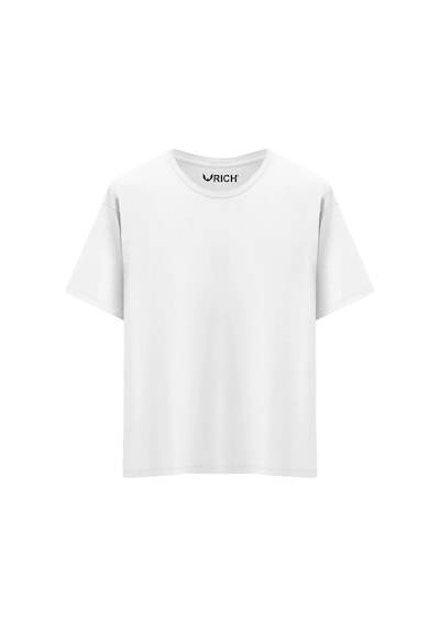 Rich Erkek 3 Lü Paket %100 Pamuk Oversize Tişört Basic Bisiklet Yaka Kısa Kollu T-shirt Gri