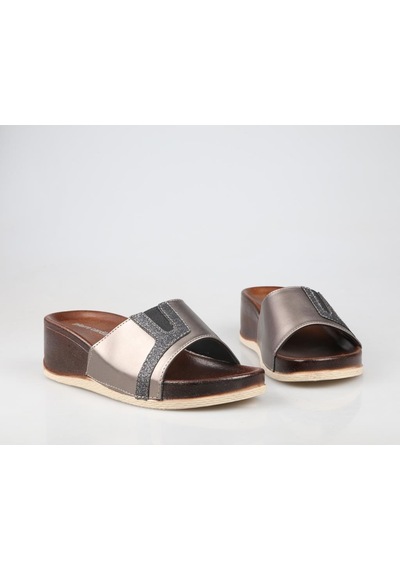 Pierre Cardin Pc-7021 Ortopedik Platin Kadın Terlik Platin
