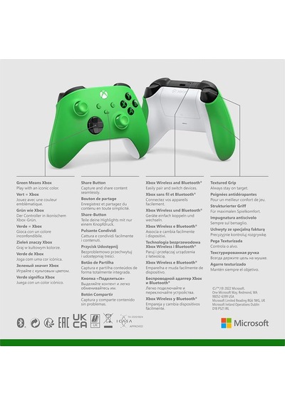 Microsoft Xbox Wireless Controller Gen9 Velocity Green