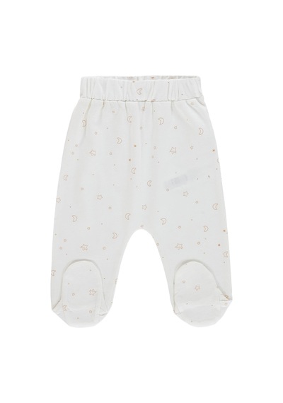 Civil Baby Yıldız Ve Ay Empirmeli 1-9 Ay Tek Alt Bebe - Ekru