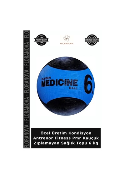 Özel Üretim Kondisyon Antrenor Fitness Pmr Kauçuk Zıplamayan Sağlık Topu 6 Kg