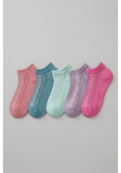 Socketta 5'li Karışık Renkli Kadın Bambu Kendinden Desenli Dikişsiz Esnek Yazlık Patik Çorap - Premium Yeşil-lila-mint-pembe-gül Kurusu Socketta 5'li Karışık Renkli Kadın Bambu Kendinden Desenli Dikişsiz Esnek Yazlık Patik Çorap - Premium Yeşil-lila-mint-pembe-gül Kurusu