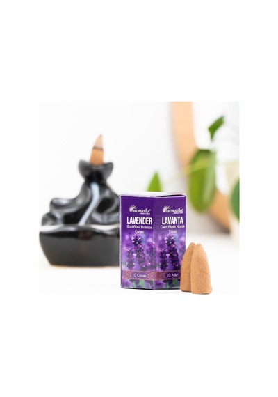 Aromatika Lavanta Aromalı Geri Akışlı Şelale Tütsü