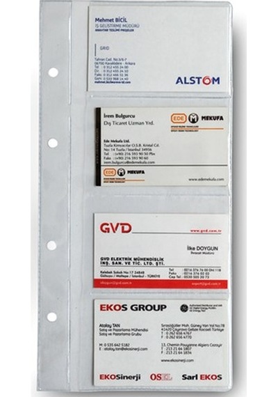 KARTVİZİT ALBÜMÜ YEDEĞİ 4 SIRALI 96 KARTLIK 237 ŞEFFAF 12X25,5 CM
