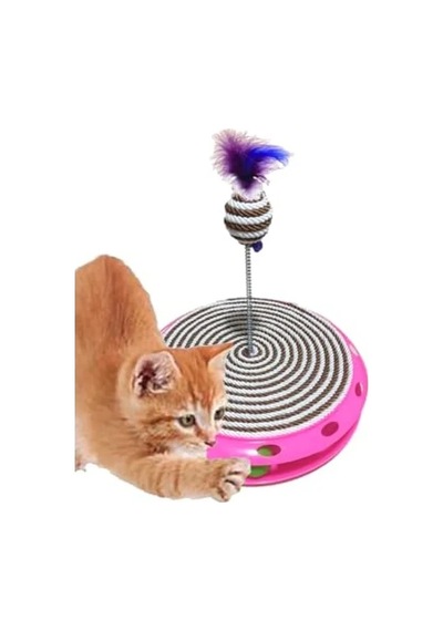 Eğlenceli Kedi Oyuncağı Ve Tırmalama - Tek Katlı Kahverengi Tasarım