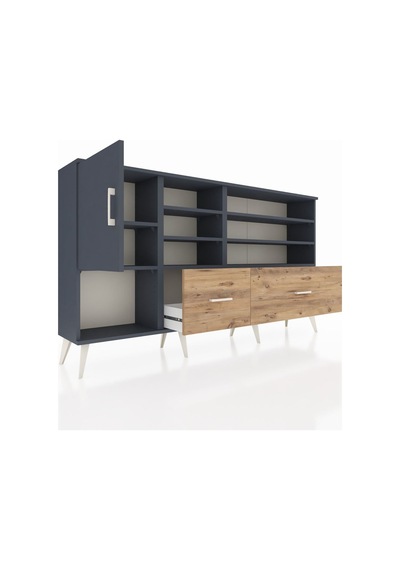 Arges Konsol 8 Raflı 2 Çekmeceli Tek Kapaklı 176x30x99 Antrasit-antrasit/çam Antrasıt/atlas Çam - Antrasıt Arges Konsol 8 Raflı 2 Çekmeceli Tek Kapaklı 176x30x99 Antrasit-antrasit/çam Antrasıt/atlas Çam - Antrasıt