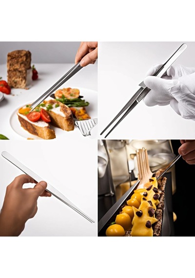 Paslanmaz Çelik Profesyonel Şef Cımbızı 30 Cm Ergonomik Tasarım Dayanıklı Mutfak Maşası Et Pişirme Barbekü Ve Pasta Süsleme İçin İdeal