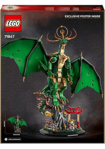 LEGO® NINJAGO® Muhafız Ejderha 71847 - 14 Yaş ve Üzeri için Usta Wu Minifigürü İçeren Yaratıcı Oyuncak Yapım Seti (1650 Parça)